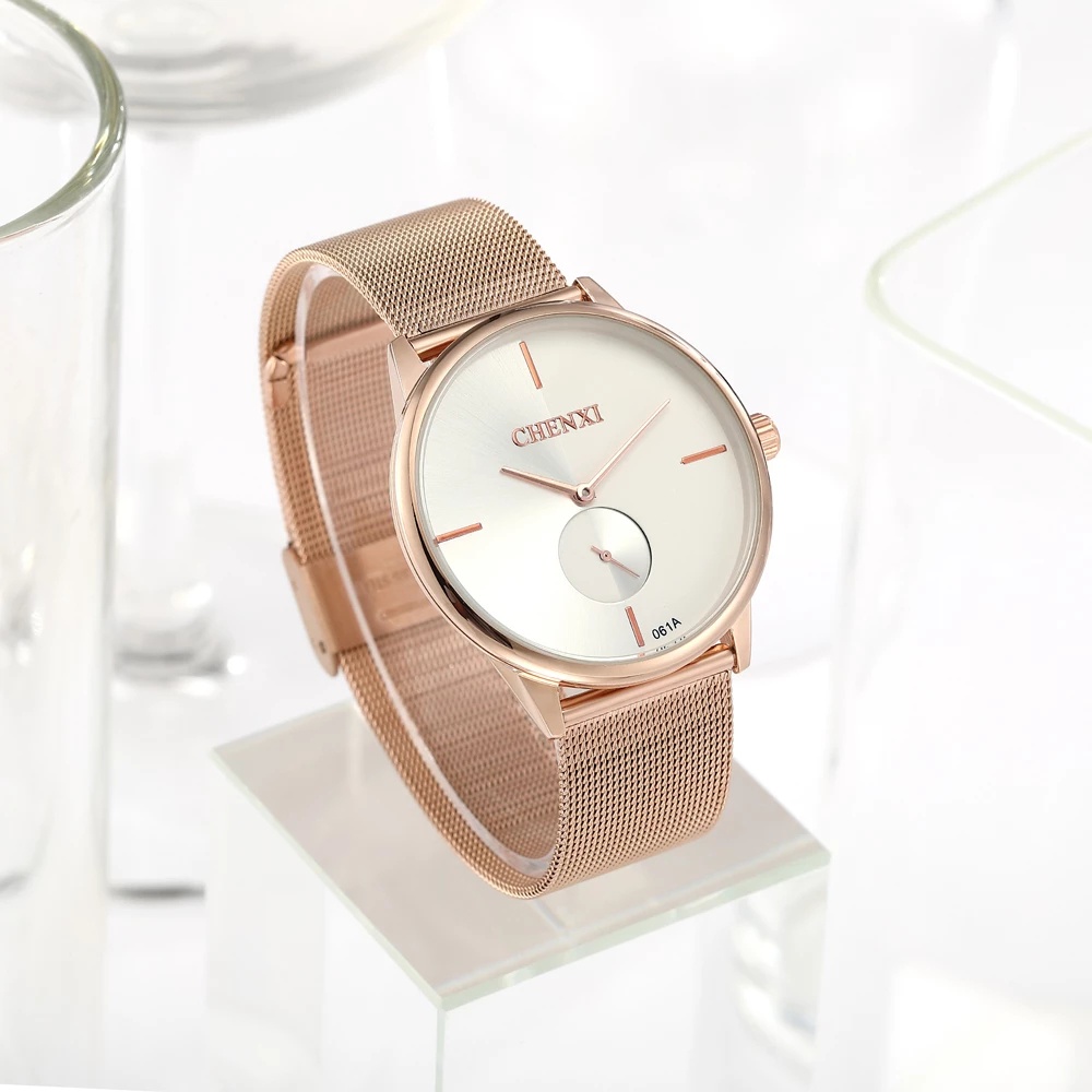 Đồng Hồ Đeo Tay Chexi Dây Thép Siêu Mỏng Chống Thấm Nước Thời Trang Cho Nam