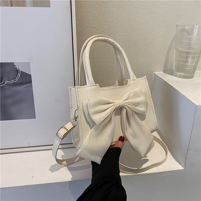 Túi Đeo Chéo Vai Nhỏ Thắt Nơ Thời Trang Dễ Phối Đồ Cho Nữ