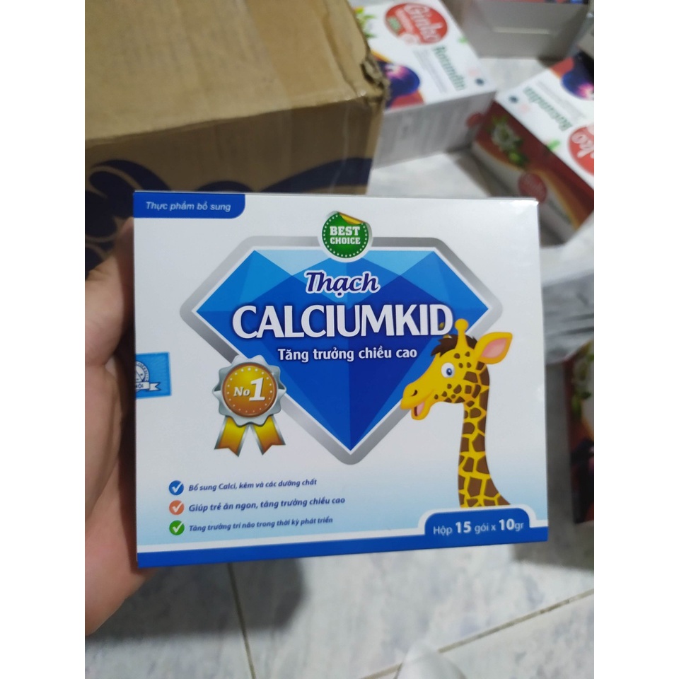 Thạch Calciumkid bổ sung canxi tăng trưởng chiều cao, cho bé giúp bé phát triển chống còi xương suy dinh dưỡng