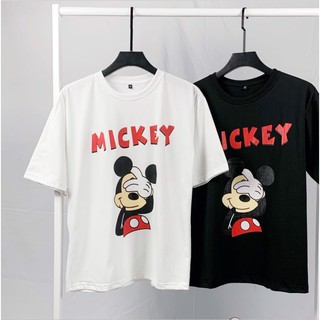 Áo Thun Tay Lỡ MICKEY MOUSE V1 Unisex (Đen/Trắng)