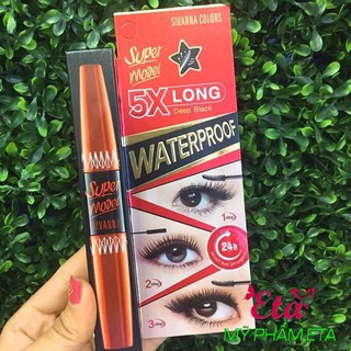 Mascara Chuốt Mi Sivanna Super Model 5X Long Waterproof Thái Lan Chống Trôi, Chống Lem