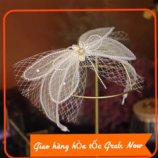 Cài nơ lưới CÀI TÓC CÔ DÂU dễ thương