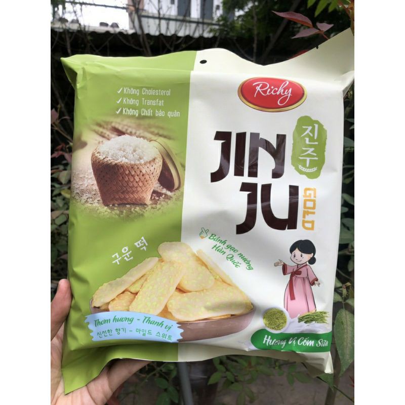 Bánh gạo nướng Hàn Quốc JINJU (hương vị cốm sữa)gói 145g