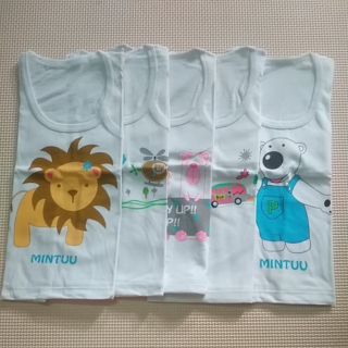 Áo ba lỗ Mintuu trắng in hình