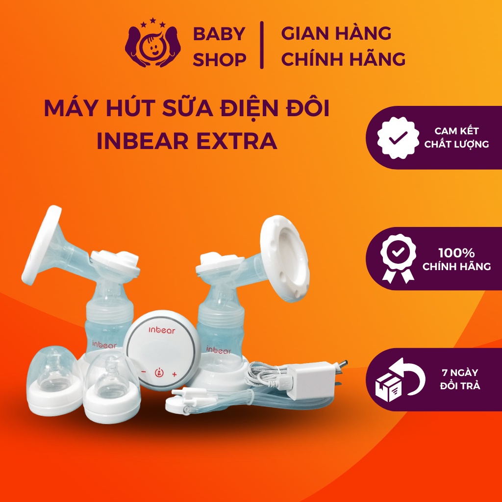 Máy hút sữa điện đôi Inbear Extra IBE-9100 với cơ chế Massage - hút thông minh, giúp sữa về nhiều nhất
