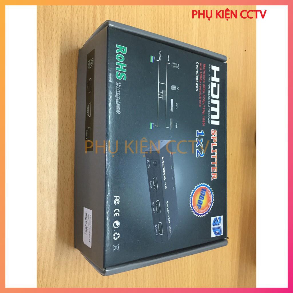 Bộ chia HDMI 1 ra 2 Splitter Kết Nối Máy Tính, Đầu Ghi CAMERA Ra Hai Màn Hình Chiếu Cùng Lúc