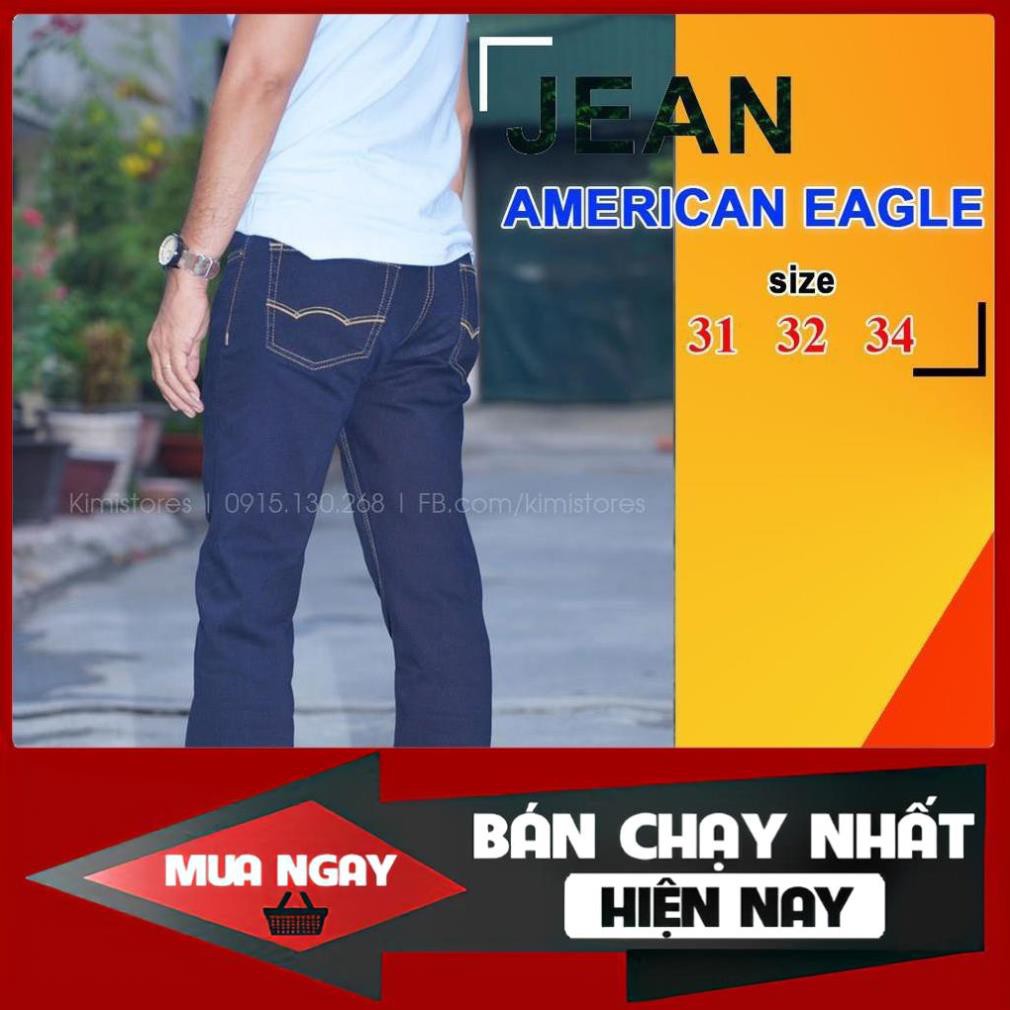 Quần Jeans nam American Eagle ống đứng, dáng suông, co giãn nhẹ. Hàng xịn Made in Cambodia