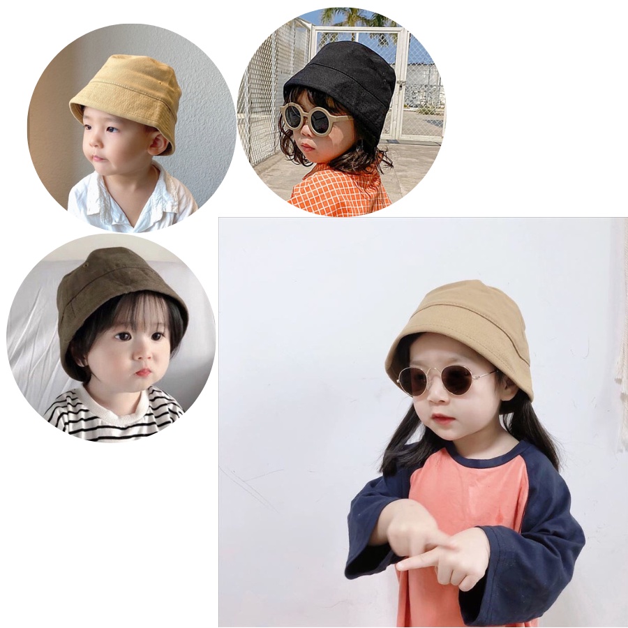 Mũ cho bé gái bé trai bucket kaki Bunny Store, nón vành cho bé phù hợp trẻ em từ 1 đến 6 tuổi phong cách Hàn Quốc PKM01