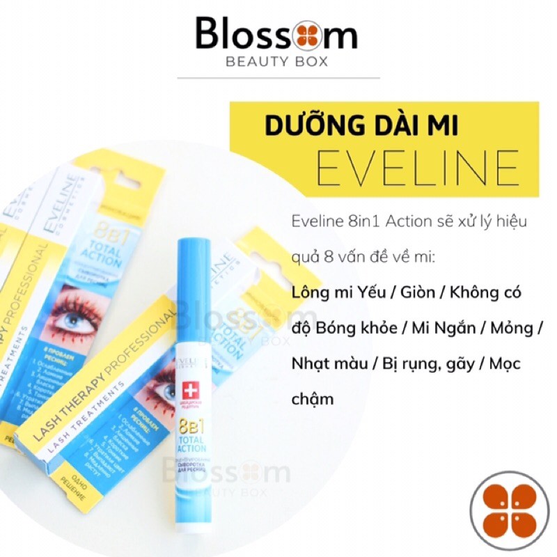 Mascara chuốt dưỡng dài mi EVELINE 8 in 1