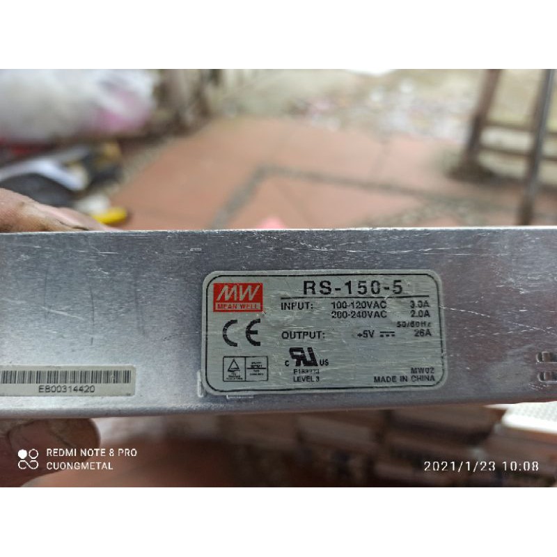 Nguồn Meanwell 5v 26A công suất thực