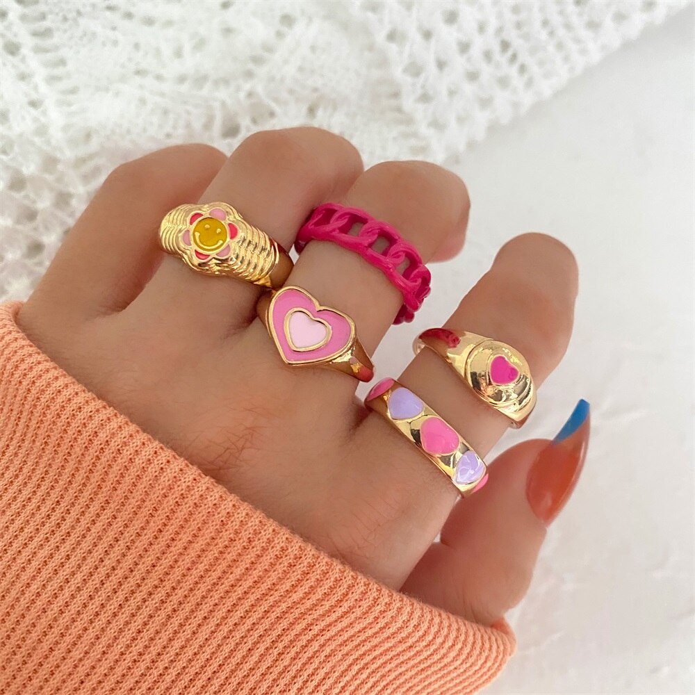 Set 2 nhẫn tay kiểu dáng vintage thời trang cao cấp cho nữ
