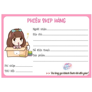 PHIẾU SHIP -  GỬI HÀNG ( decal chỉ cần ghi thông tin lột ra và dán )