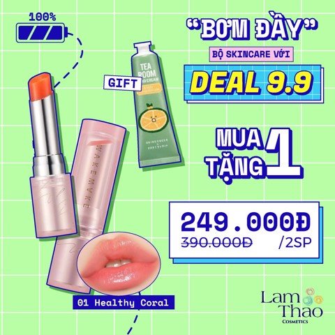 Son Dưỡng Có Màu Wakemake Vitamin Watery Tok Tint Lip Balm