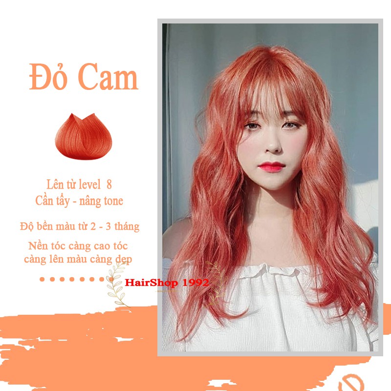 Thuốc Nhuộm Tóc Màu Đỏ Cam / Pumpkin Red ( Tặng Tẩy + Trợ Nhuộm ) Lên Từ Level 8