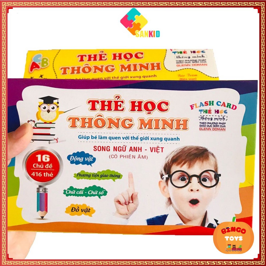 Bộ thẻ học thông minh 16 chủ đề 416 thẻ