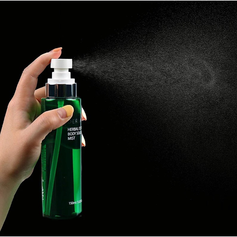 Xịt Toàn Thân Giảm Mụn, Mờ Thâm, Giảm Viêm Nang Lông Derladie Herbal Extract Body Solution Mist 150ml