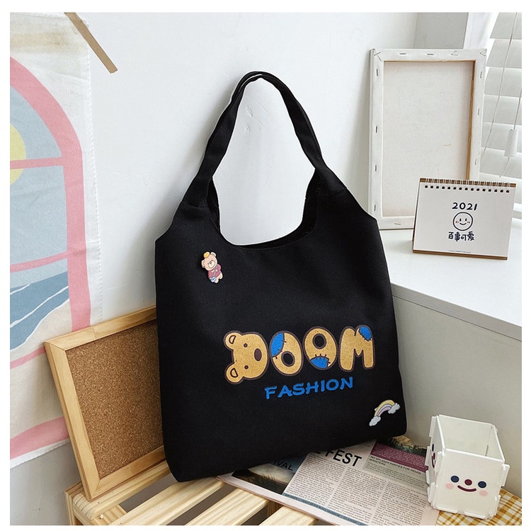 Túi Xách Canvas Sức Chứa Lớn Mẫu Mới Thời Trang Cho Nữ