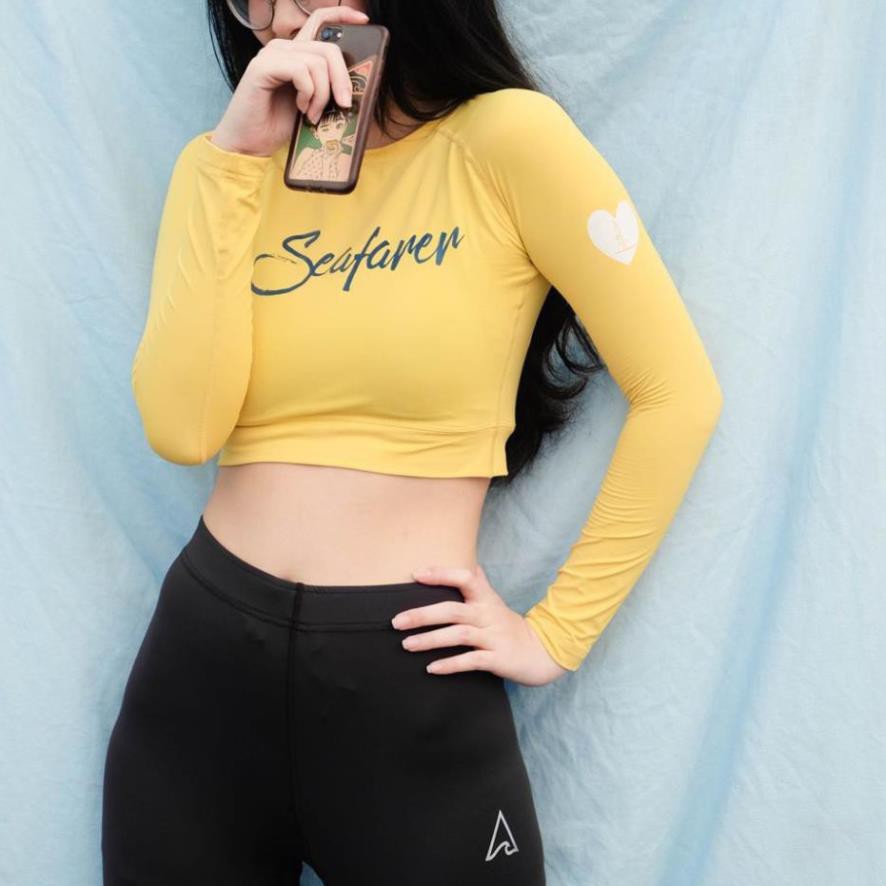 Áo bơi dài tay dáng croptop Seafarer Hàn Quốc nhiều màu [ẢNH THẬT] Vải co giãn, nhanh khô, giữ nhiệt cực tốt  ྇ ' ་