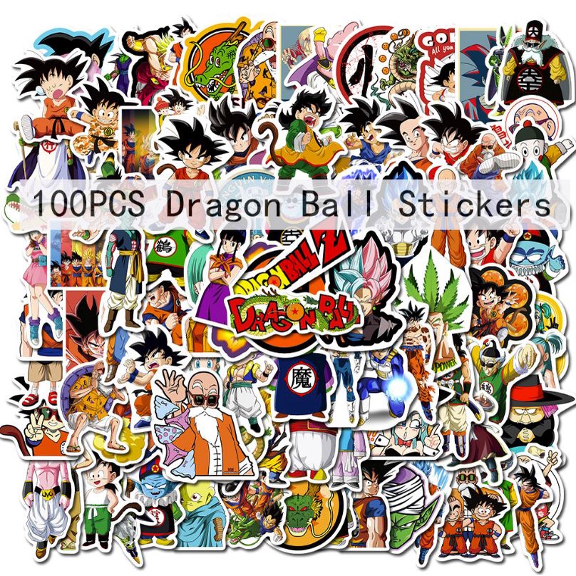 Sticker DRAGON BALL nhựa PVC không thấm nước, dán nón bảo hiểm, laptop, điện thoại, Vali, xe #11