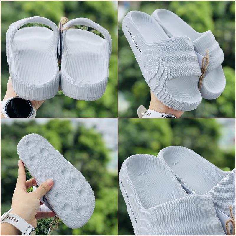 Dép ADILETTE 22 😍 Freeship + Box hãng + Lùi 1 size♥️ Dép đúc DAS nguyên khối quai ngang nam nữ chất xịn màu xám