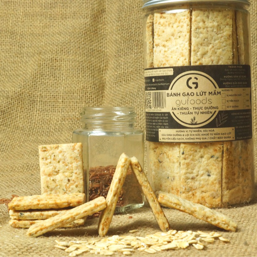 Bánh gạo lứt mầm GUfoods - Ăn kiêng, Thực dưỡng, Thuần tự nhiên | BigBuy360 - bigbuy360.vn