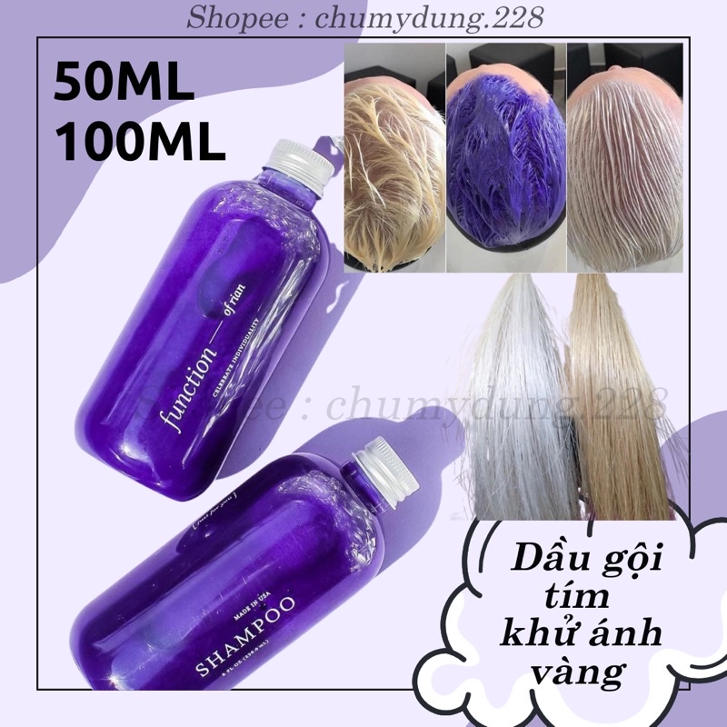 Dầu gội tím khử ánh vàng 50ml và 100ml