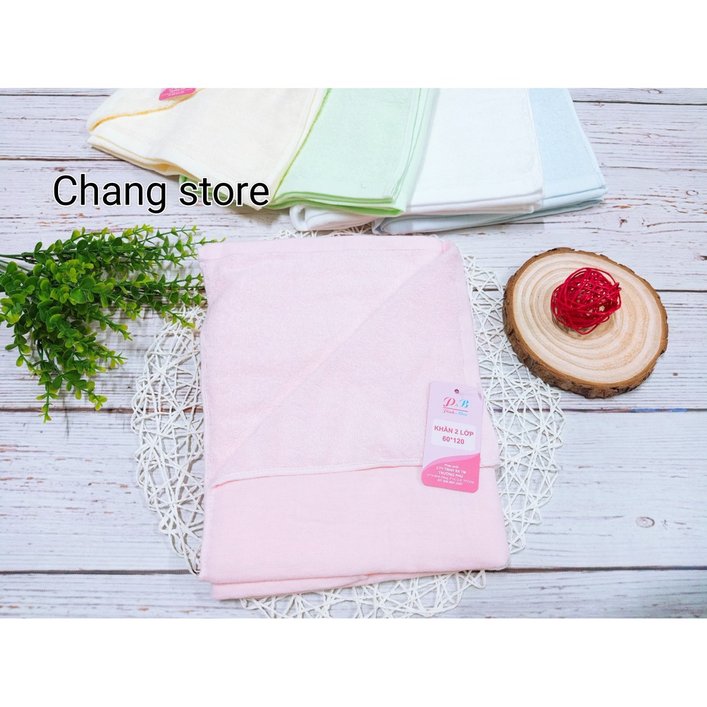 Khăn Quấn/ Khăn Tắm Tơ Tằm Pink Blue Cho Bé