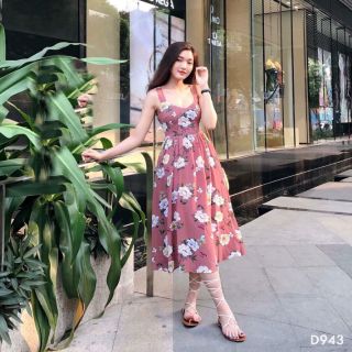 Đầm xoè đan dây lưng