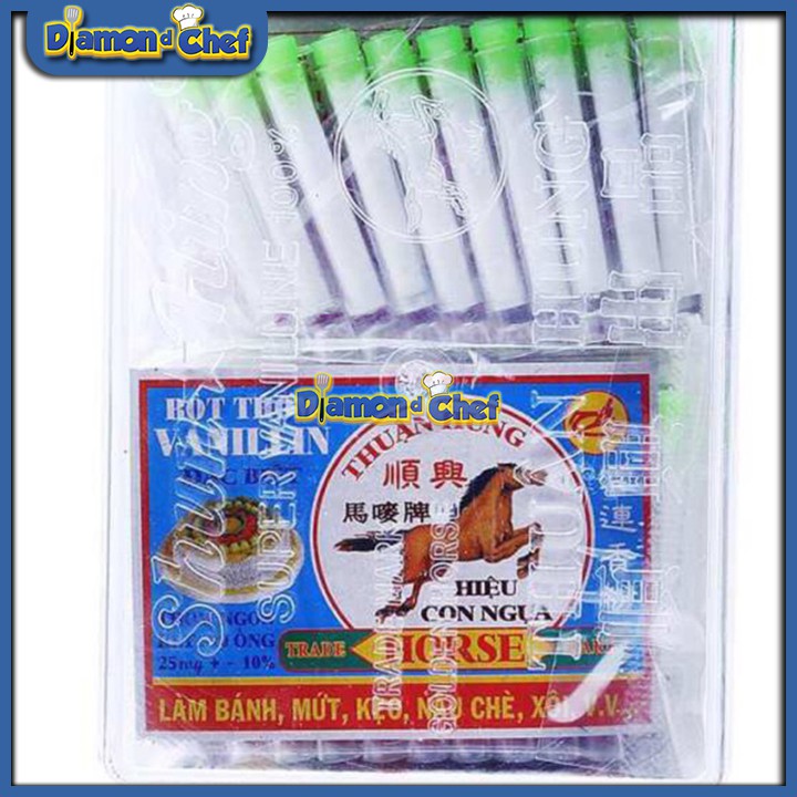 Bột Vani/Vanilline ống con ngựa (gói 10 ống)