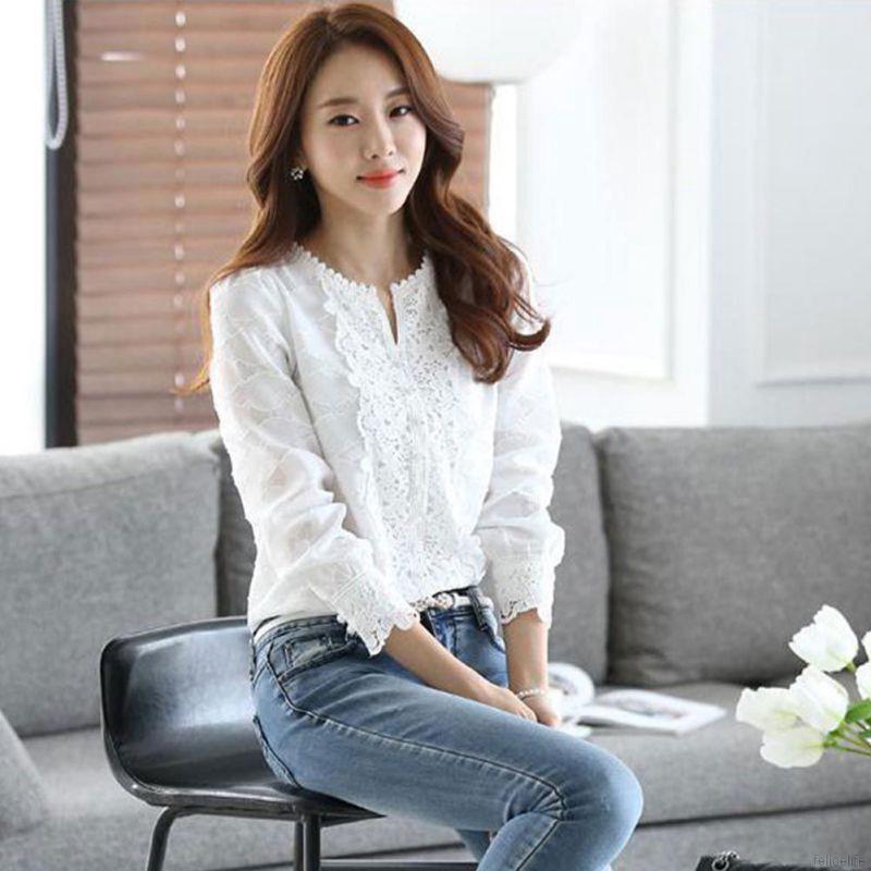 FREESHIP ĐƠN 99K_ Áo nữ tay dài phối ren thời trang quyến rũ