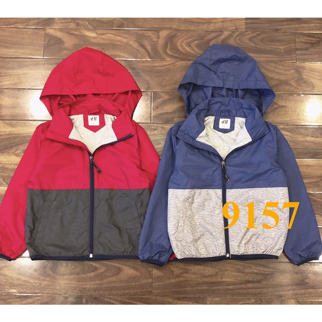 * Mã 9157: Áo gió 2 lớp bé trai dư xịn, VNXK  - Áo phối màu khoẻ khoắn đẹp, lớp ngoài gió chống nước nhẹ