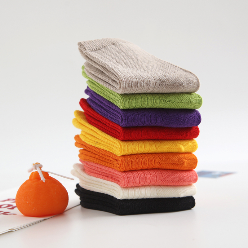 Vớ Cotton Giữ Ấm Màu Kẹo Dễ Thương Dành Cho Bé Trai Bé Gái