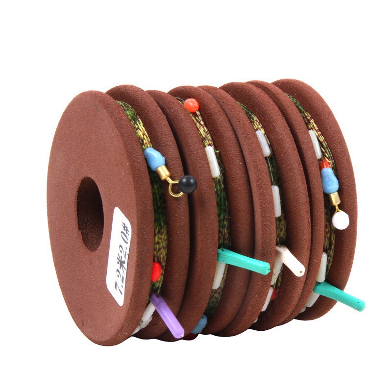 Bộ dây trục câu đơn câu đài buộc sẵn cước câu cá tàng hình đủ kích cỡ, thẻo câu đa năng PK-7