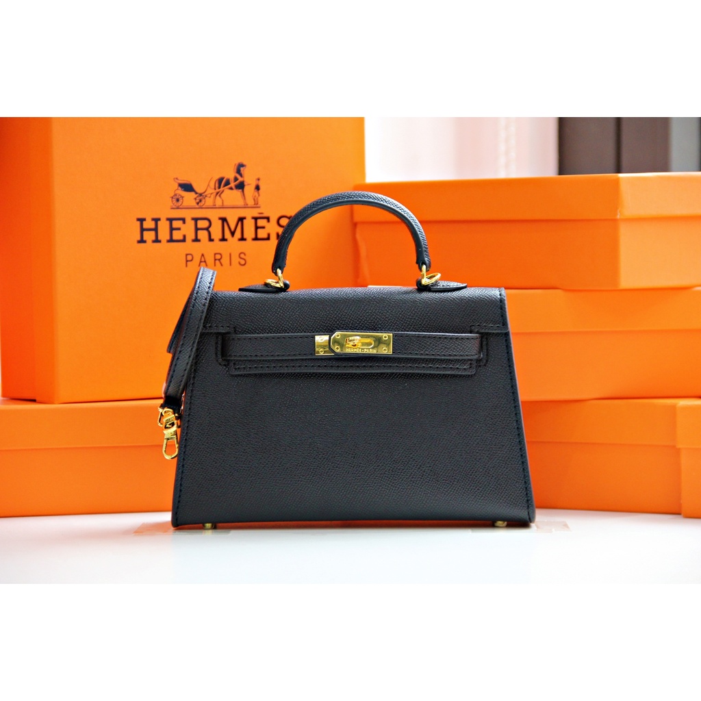 Túi Xách Nữ Kelly Da Epsom Size 22cm Cao Cấp Có Hộp Đẹp Hàng Có Sẵn