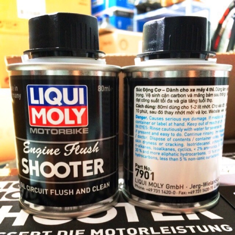 Combo Phụ Gia Carbon Cleaner Làm Sạch Buồng Đốt vệ sinh động cơ - Liqui Moly 4T Additive SHOOTER FUEL - ENGINE SHOOTER