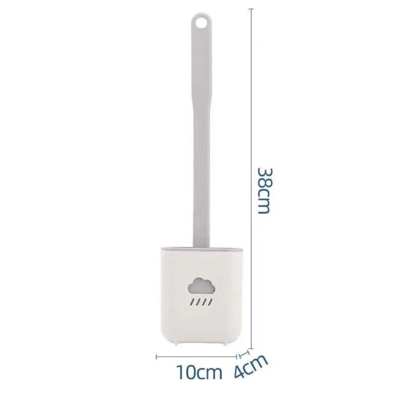 [Siêu Sale] Cọ Toilet Bồn Cầu Bằng SiliCon Kiểu Mới Có Giá Đựng Dán Tường,hình đám mây-Như Trang Plaza