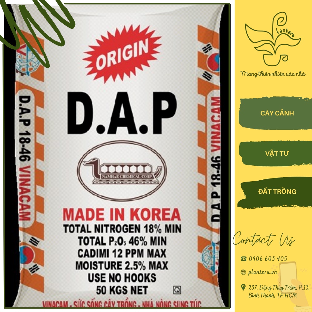Phân DAP 18-46-0 Nhập Khẩu 1Kg - Phân Vô Cơ