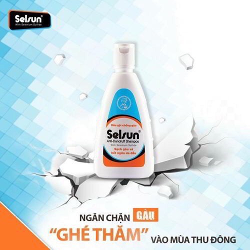 Bộ sản phẩm chống gàu Selsun (Dầu gội chống gàu Selsun 100ml + Dầu xã dưỡng tóc Selsun 100ml)