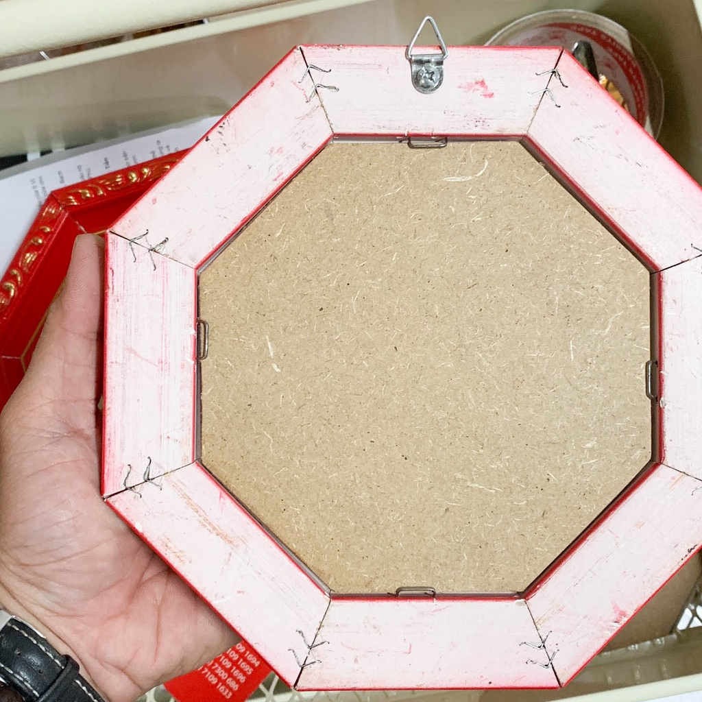 Bát Quái tranh kiếng treo tường - trấn trạch, cải thiện phong thủy - khung gỗ, nhựa cứng các loại - mẫu mặt trăng, cọp