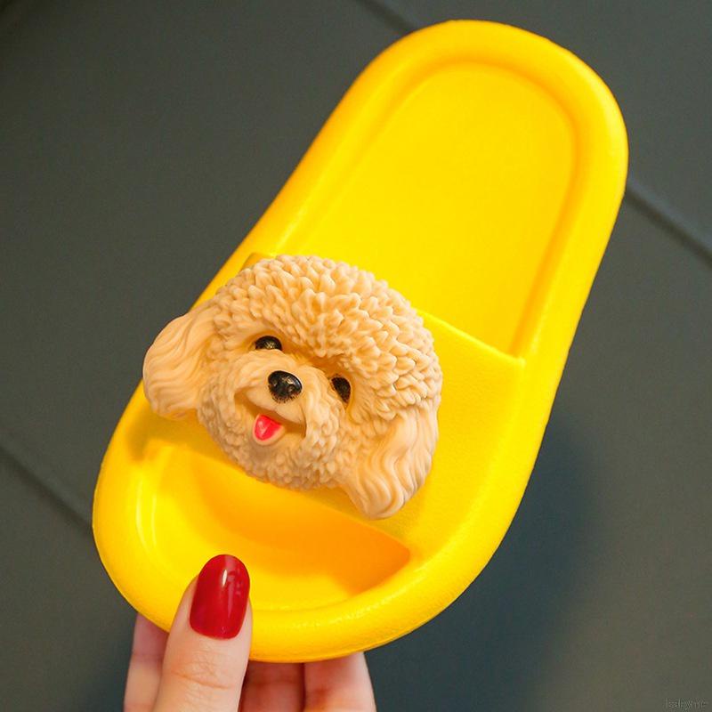 Dép Đi Trong Nhà Đế Mềm Chống Trượt Hình Gấu Teddy Dễ Thương Cho Bé Gái