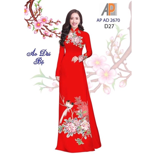 Vải may áo dài in 3D cao cấp.Có clip vải thật