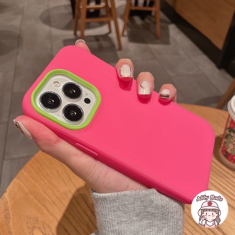 Ốp Điện Thoại Silicon TPU Mềm Nhám Chống Mồ Hôi Màu Đỏ Hồng Thời Trang Cho Iphone 14 13 12 11 Pro Max X XS