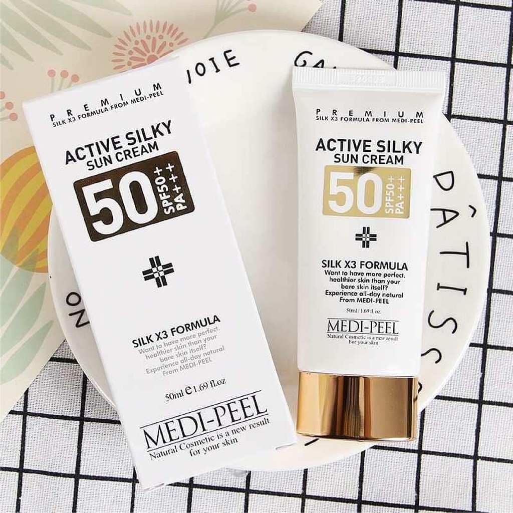 Kem Chống Nắng Căng Bóng Da Medi Peel Active Silky Sun Cream 50ml | BigBuy360 - bigbuy360.vn