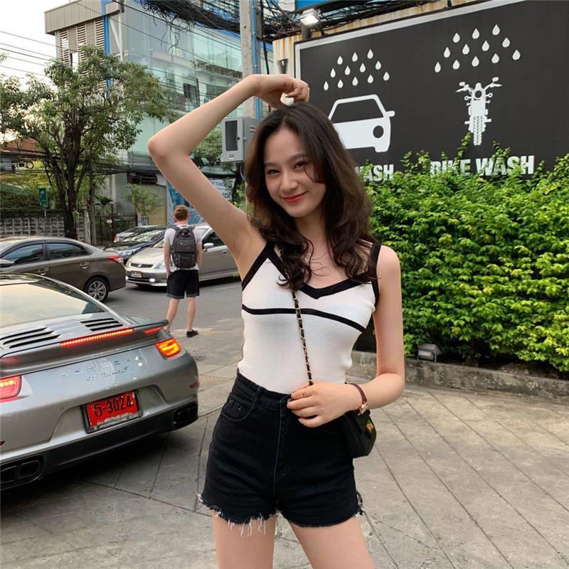 Áo lửng hai dây phong cách hàn quốc quyến rũ dành cho nữ