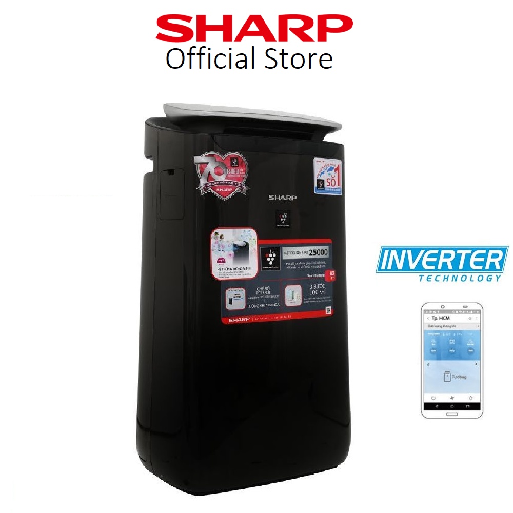 [Mã ELHA10 giảm 6% đơn 5TR] Máy lọc không khí Sharp FP-J80EV-H Inverter - Diện tích 62m² - Bảo hành 12 tháng