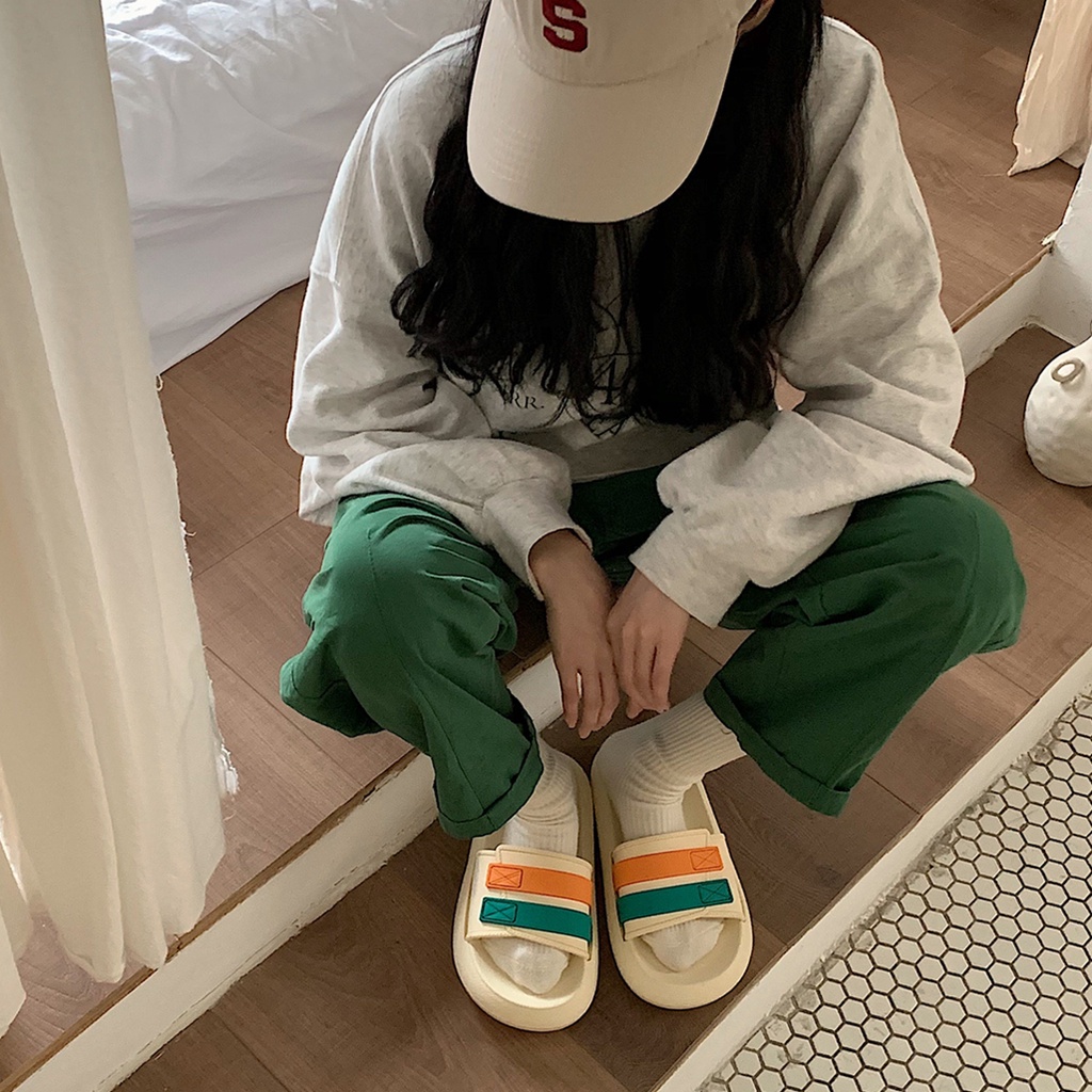 Dép quai ngang đế bánh mì Hàn Quốc - US724