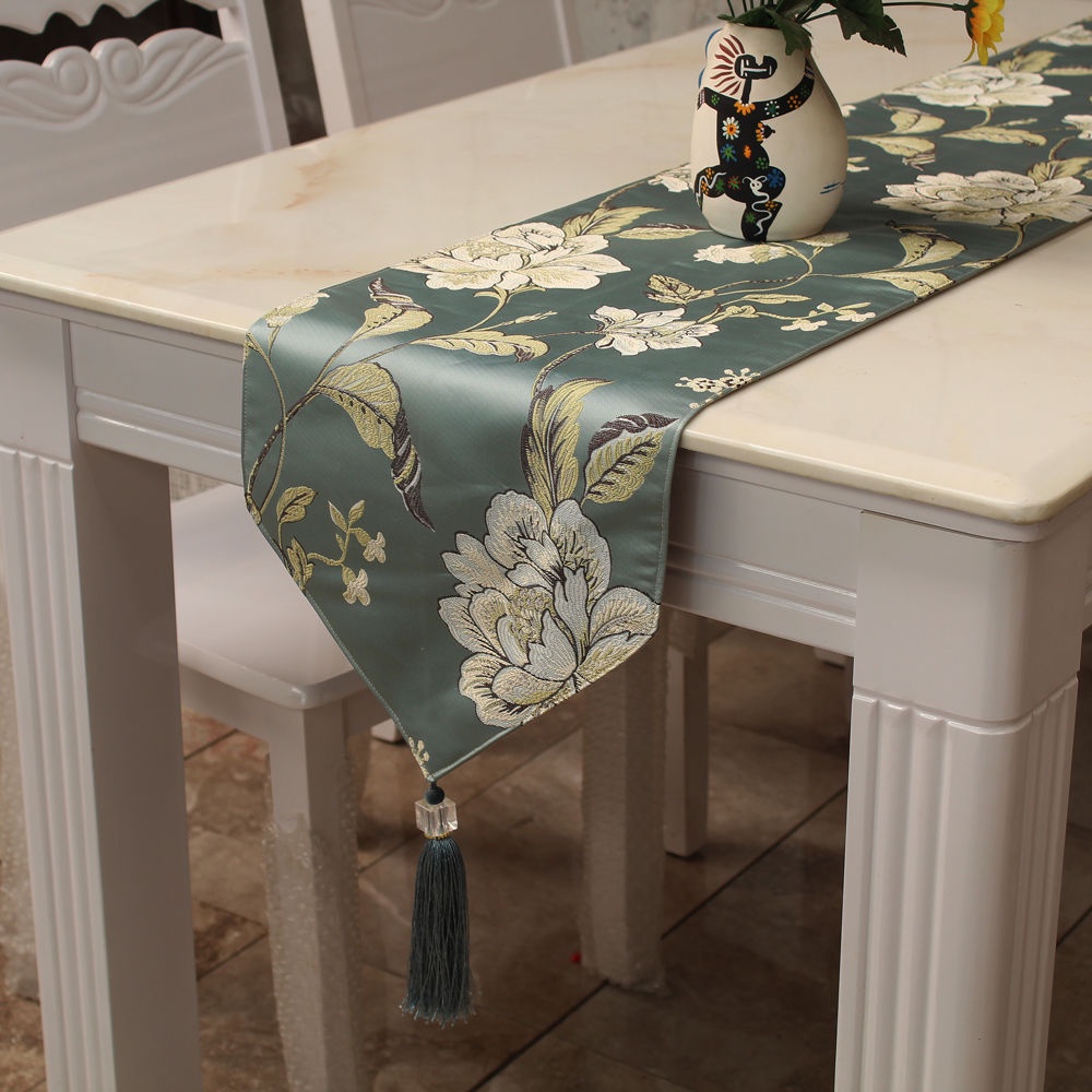 Khăn trải bàn thêu họa tiết phong cách Trung Hoa cổ điển sang trọng