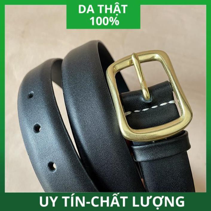 [ HÀNG CAO CẤP ] Thắt Lưng Nam Da Bò Mo Cạnh Size 3cm Mặt Khóa Đồng TM256