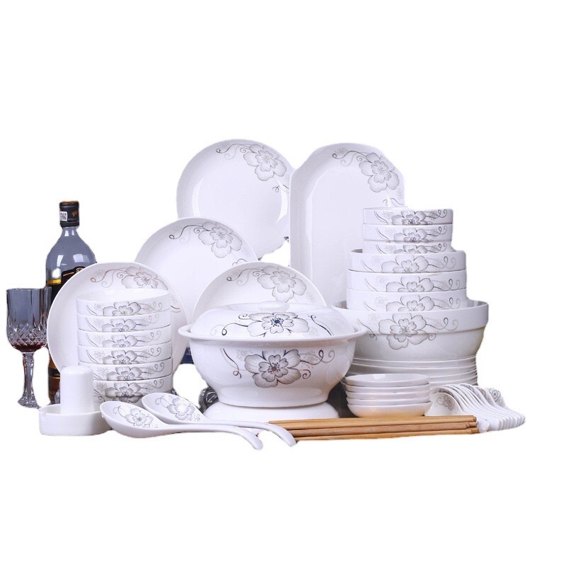 Tô sứ có ngấn hoạ tiết đẹp - Dùng trong gia đình, nhà hàng, quán ăn