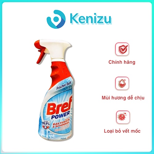 Chai xịt vệ sinh khử trùng nấm mốc, vi khuẩn BREF POWER BAKTERIEN &amp; SCHIMMEL 750ml nội địa Đức
